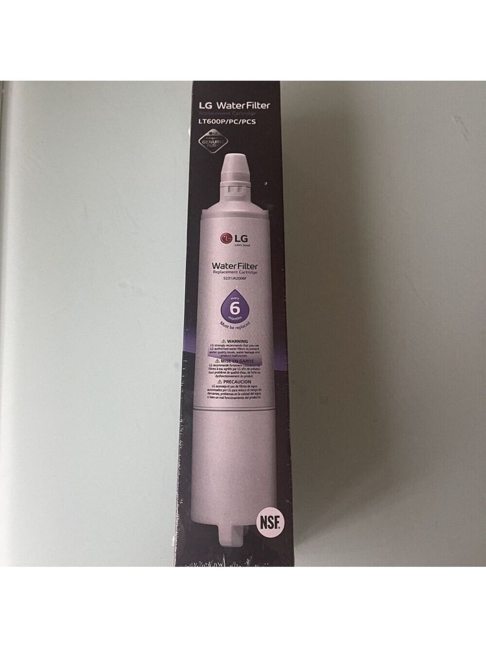 LG LT600P Refrigerator Water Filter - White